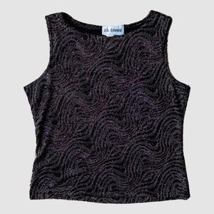 Vintage J.S. EDWARD Glitter Tank Top